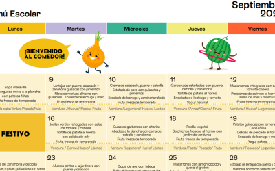 Menú para el primer trimestre del curso 2025-2026