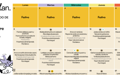 Menú para el primer trimestre del curso 2026-2027